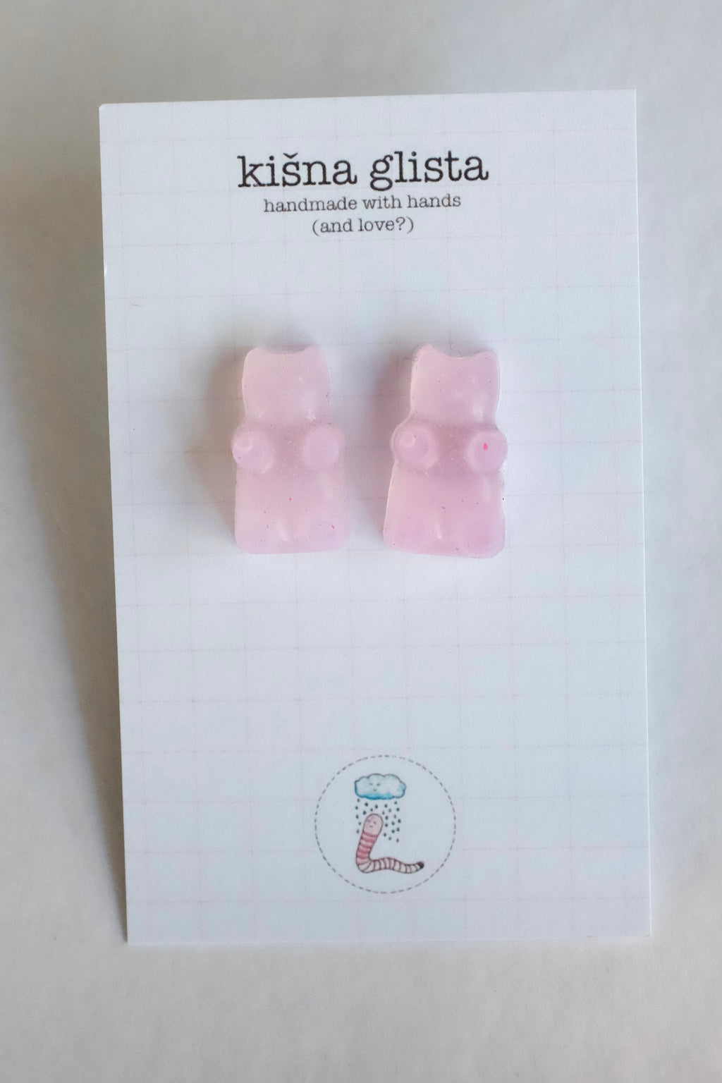 Gumene mede, minđuše sa iglicom