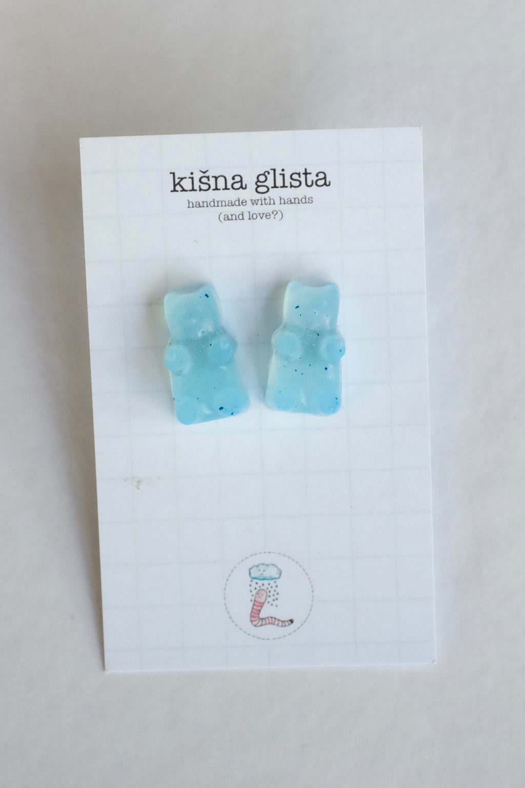 Gumene mede, minđuše sa iglicom