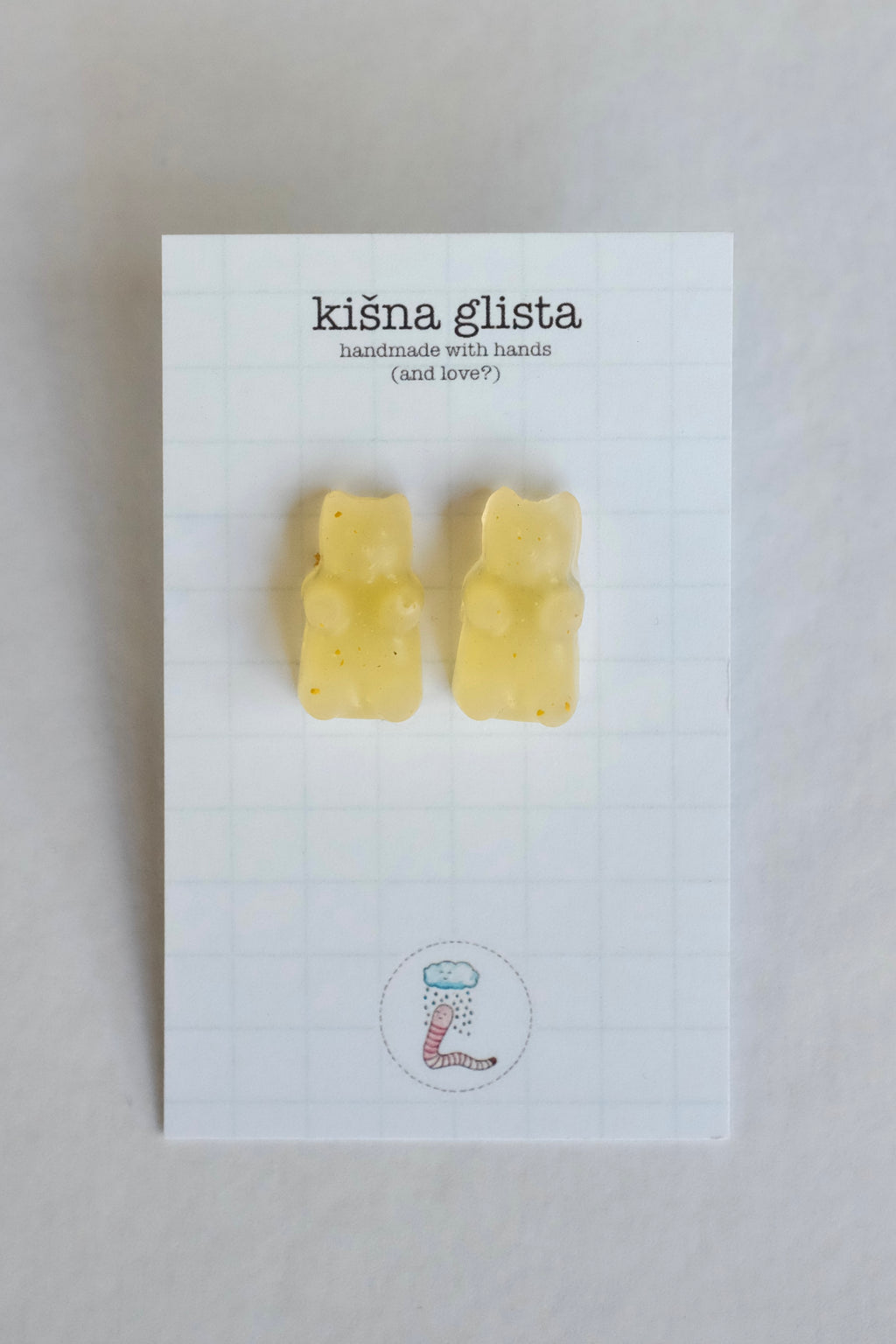 Gumene mede, minđuše sa iglicom