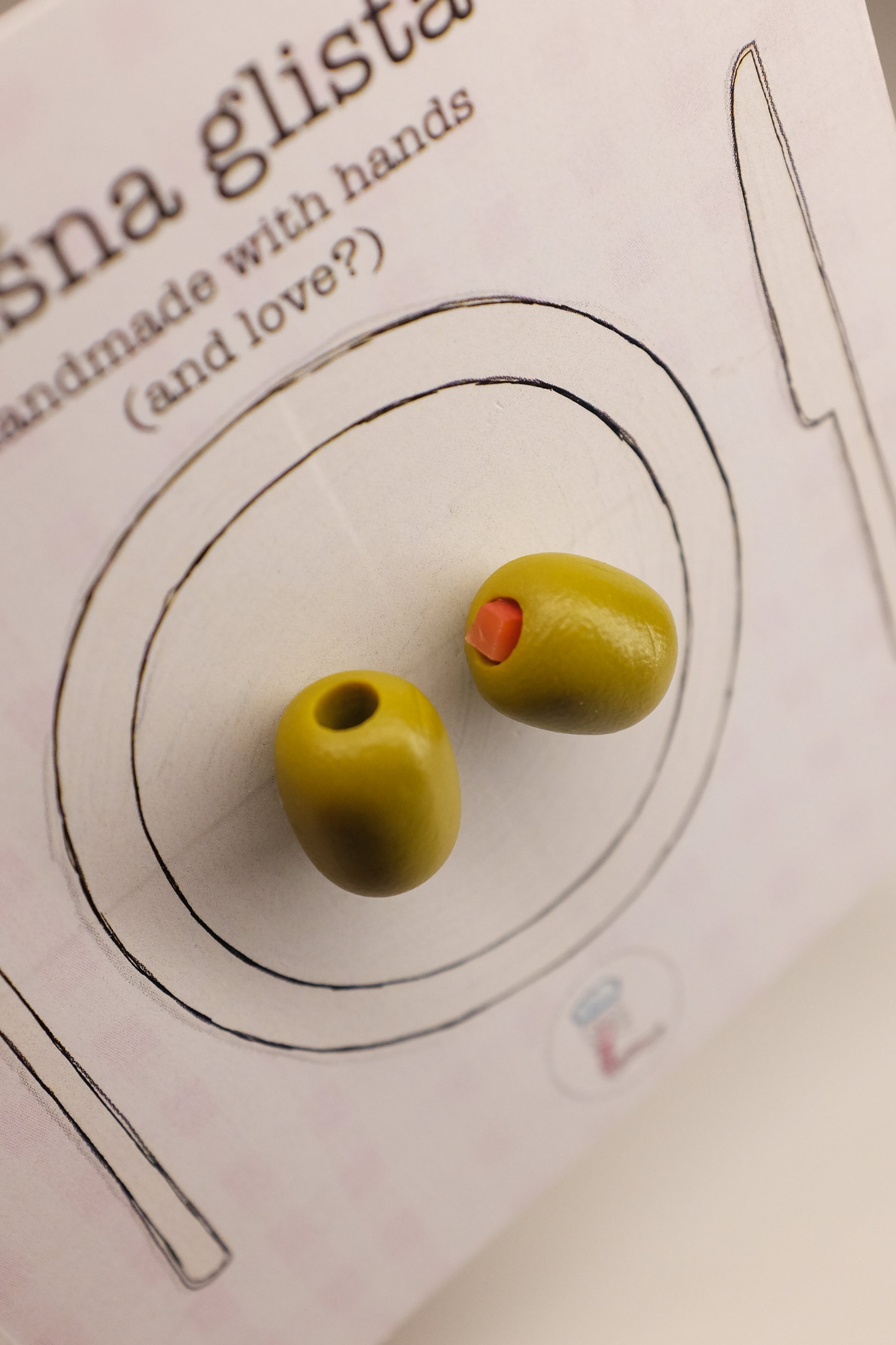 Masline, minđuše sa iglicom