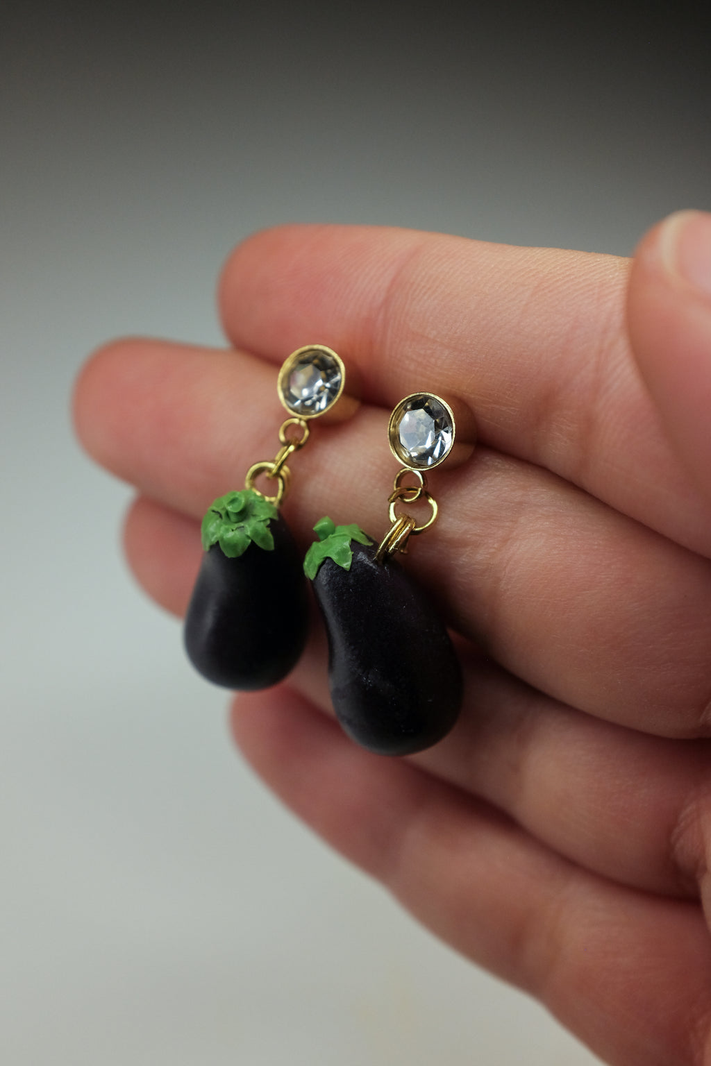 Patlidžan,viseće minđuše