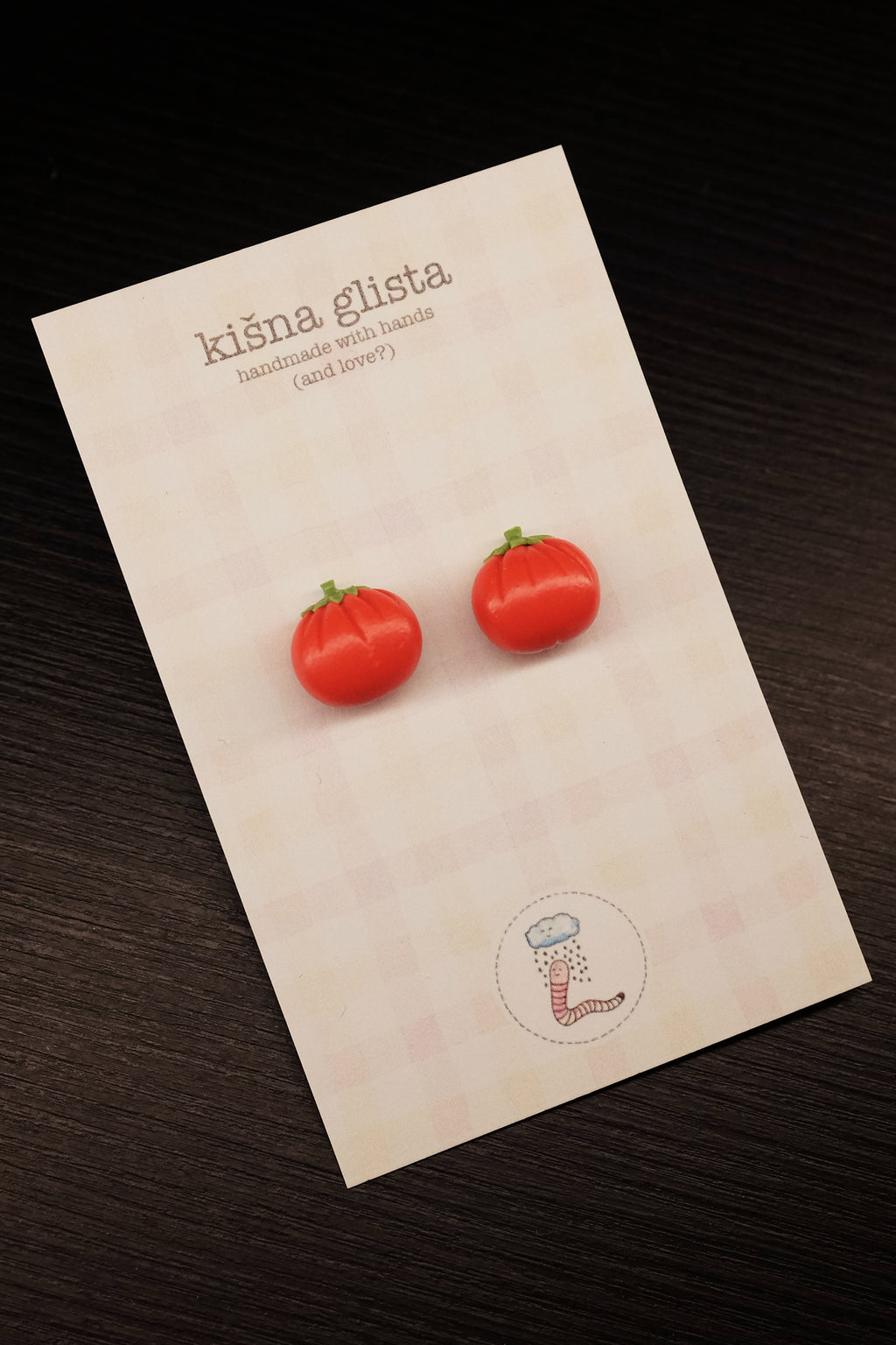 Paradajz, minđuše sa iglicom