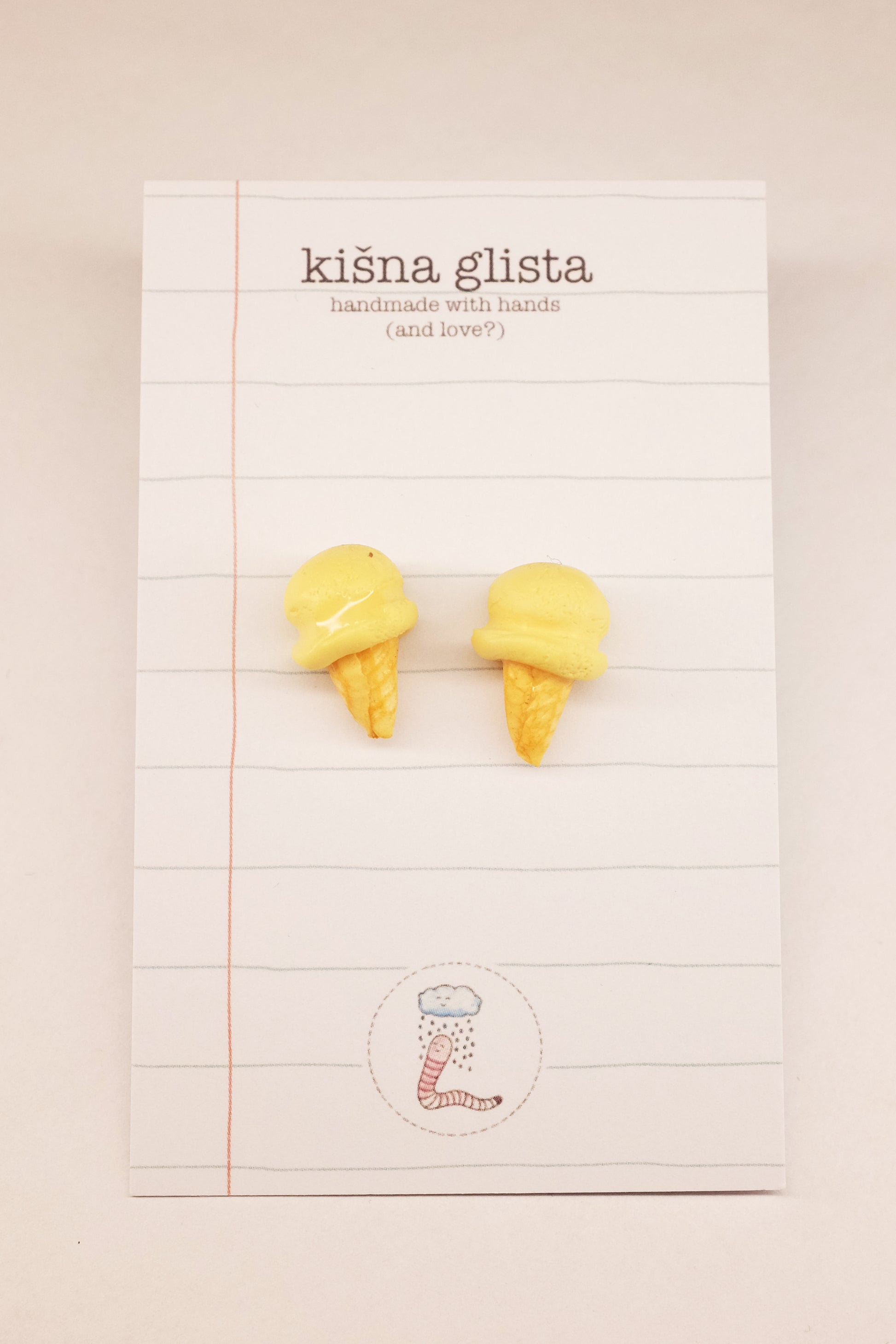 Sladoled, minđuše sa iglicom