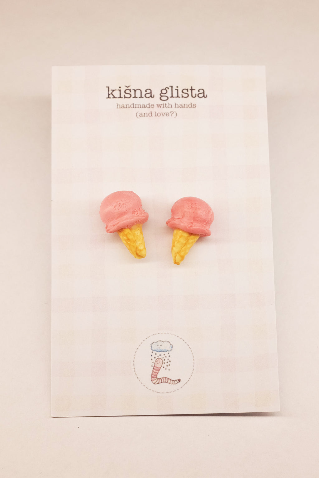 Sladoled, minđuše sa iglicom