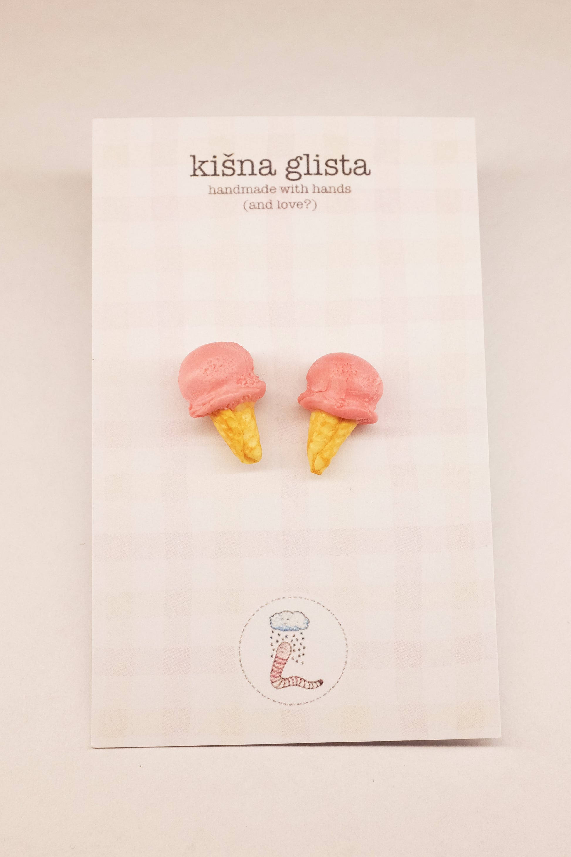 Sladoled, minđuše sa iglicom