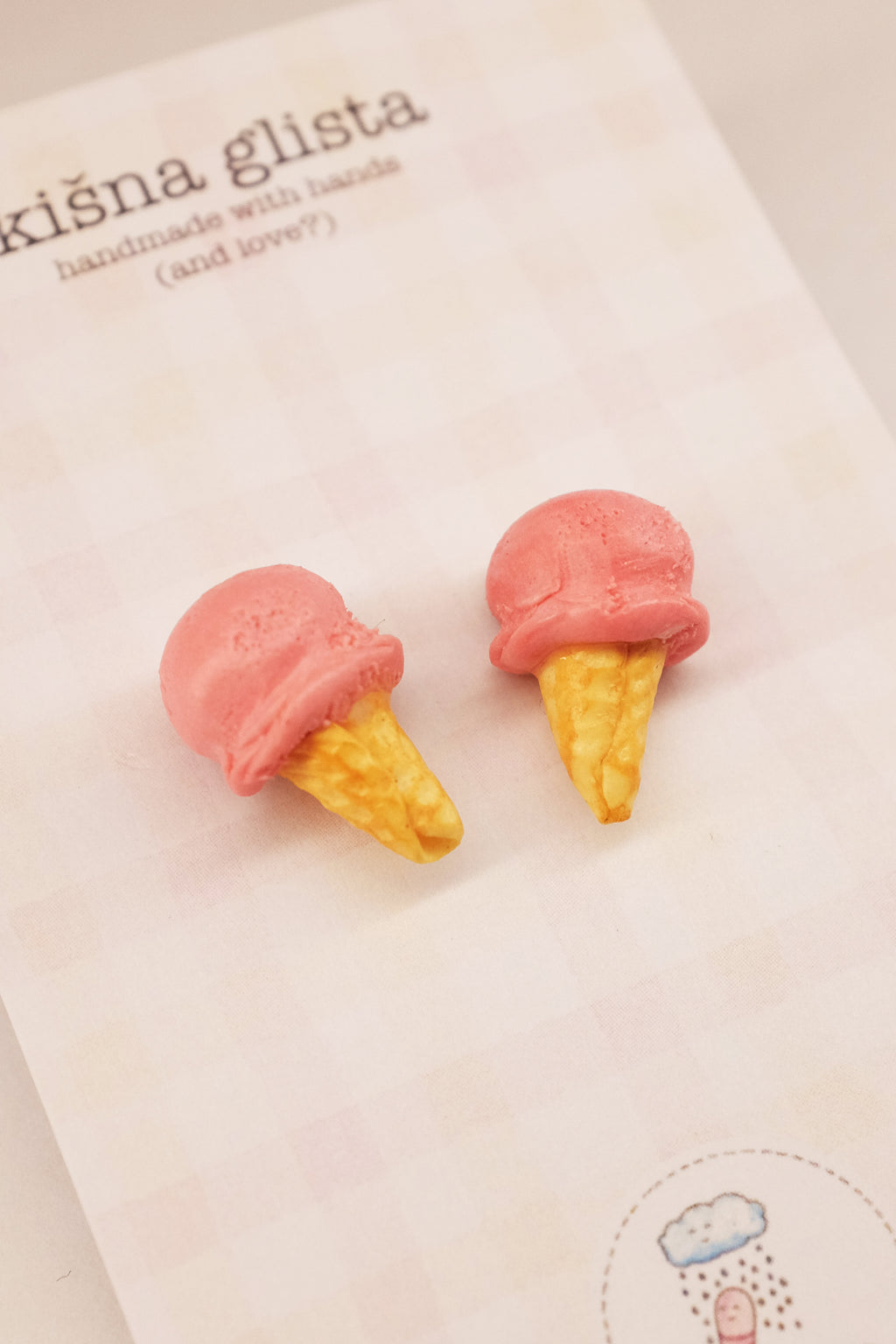 Sladoled, minđuše sa iglicom