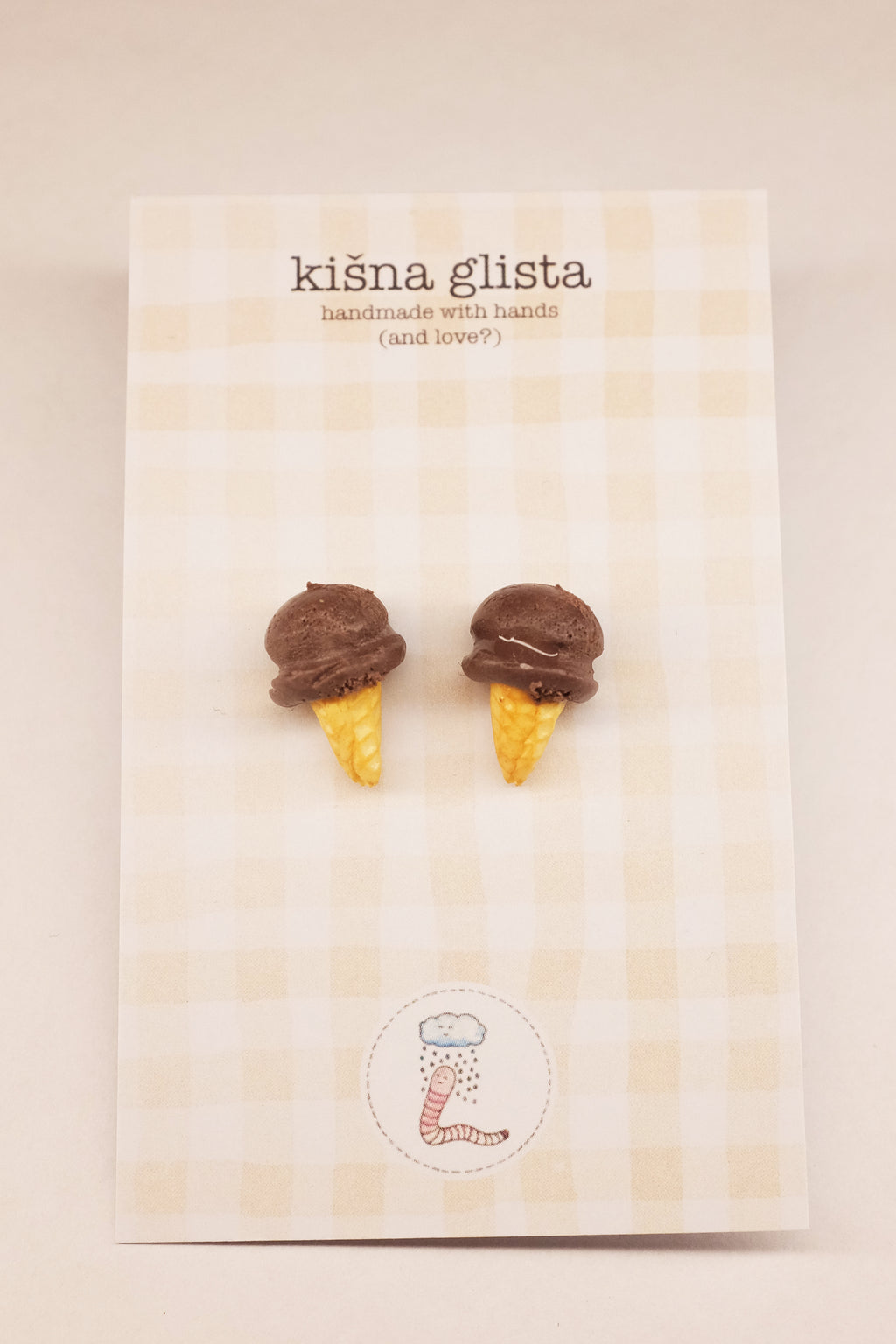 Sladoled, minđuše sa iglicom