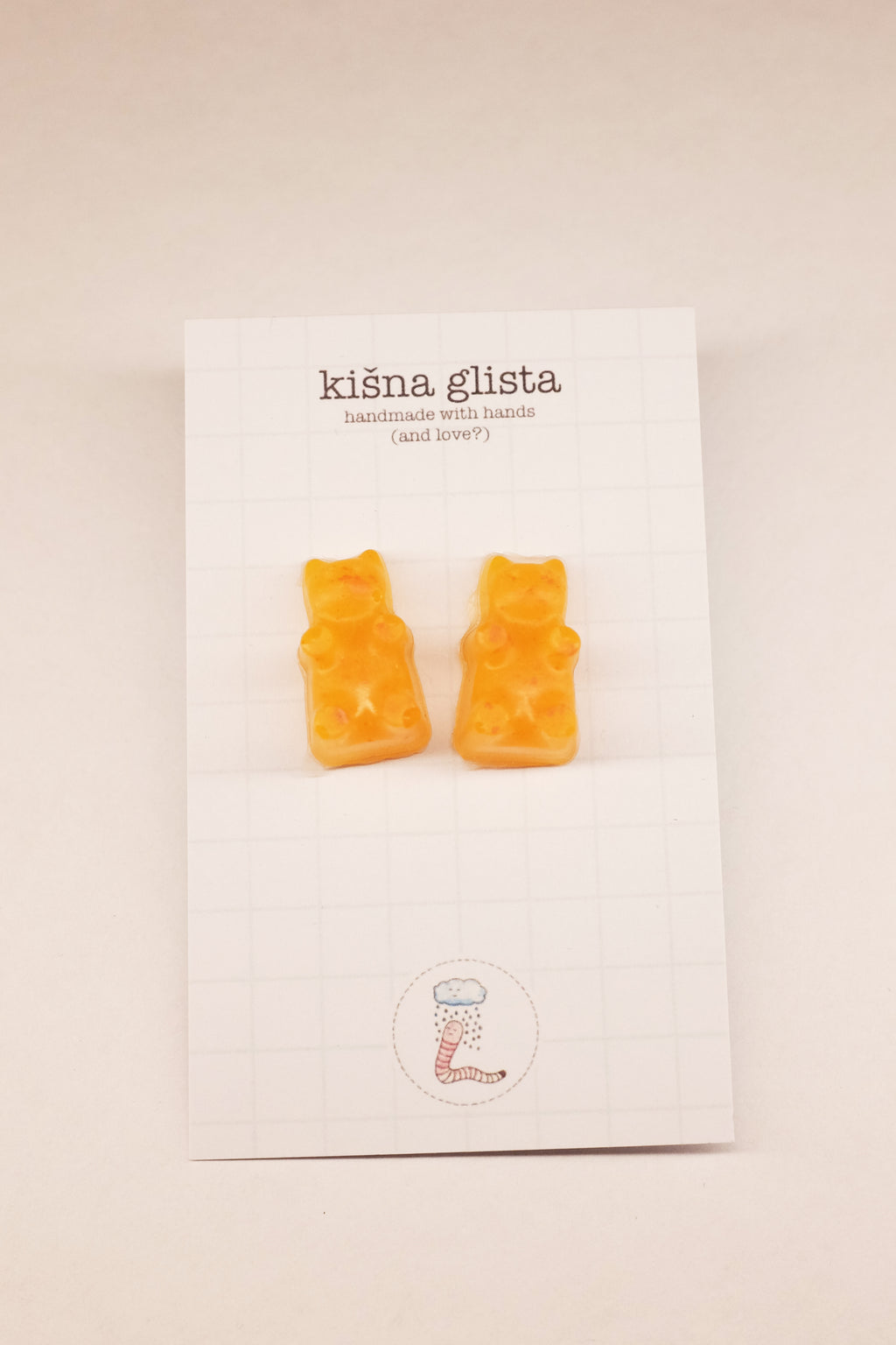 Gumene mede, minđuše sa iglicom