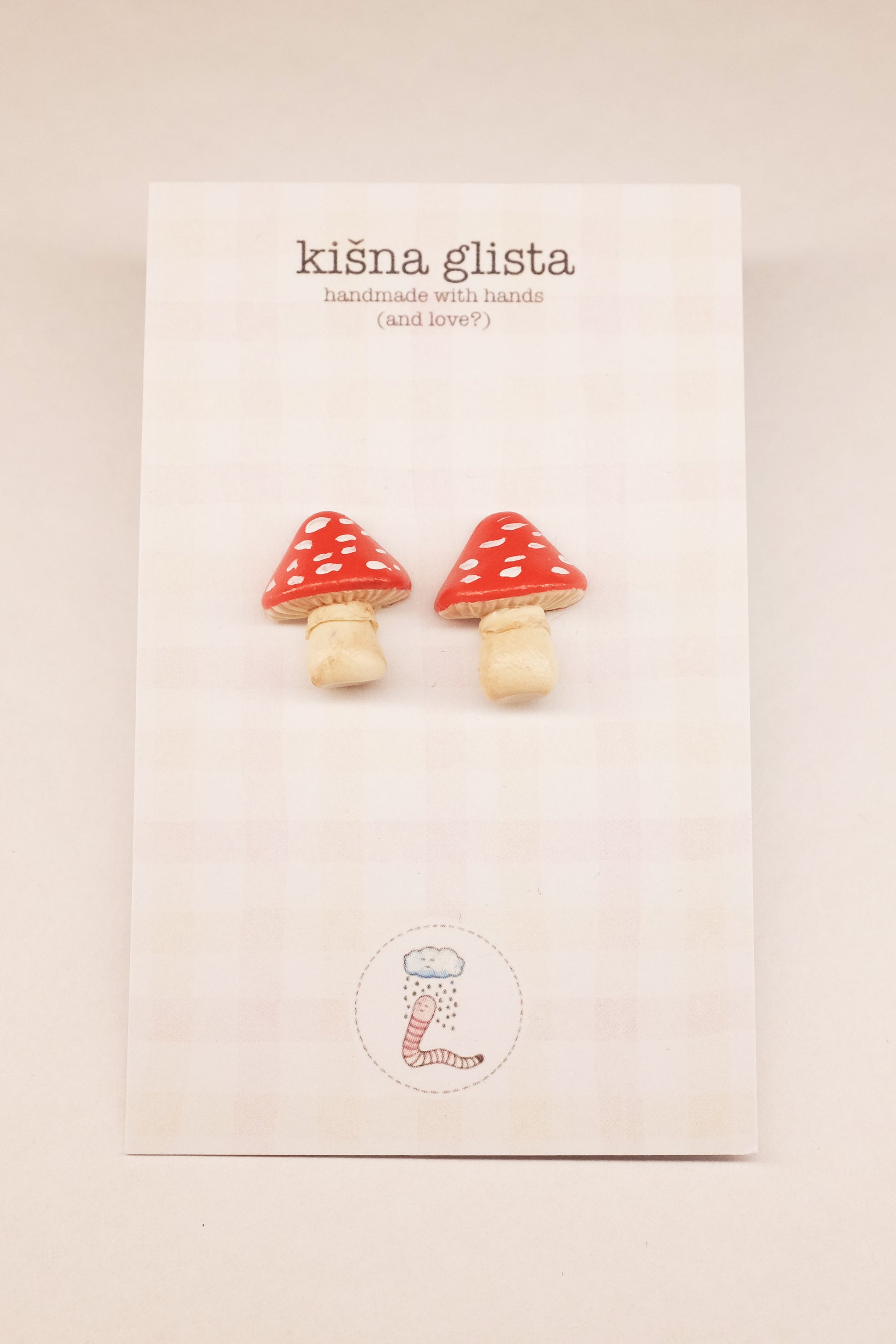 Pečurke, minđuše sa iglicom