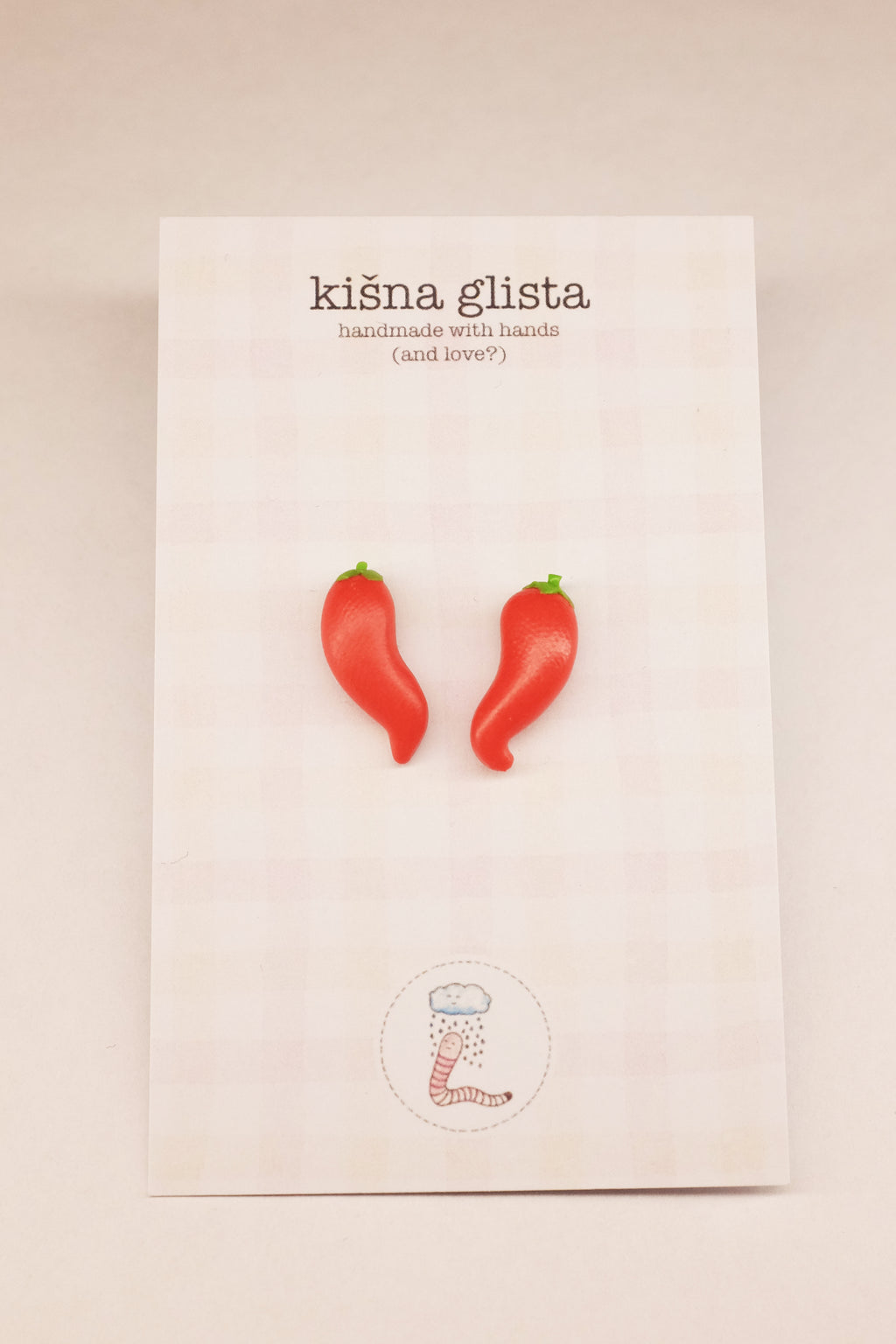 Ljute papričice, minđuše sa iglicom