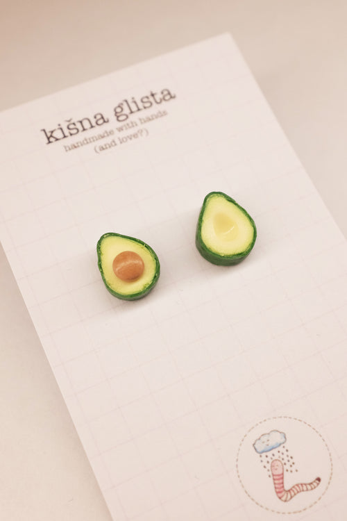 Avokado, minđuše sa iglicom