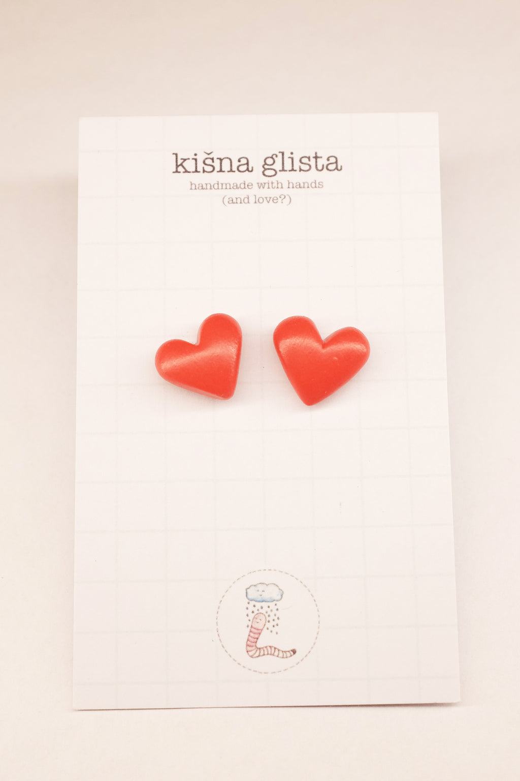 Srce, minđuše sa iglicom