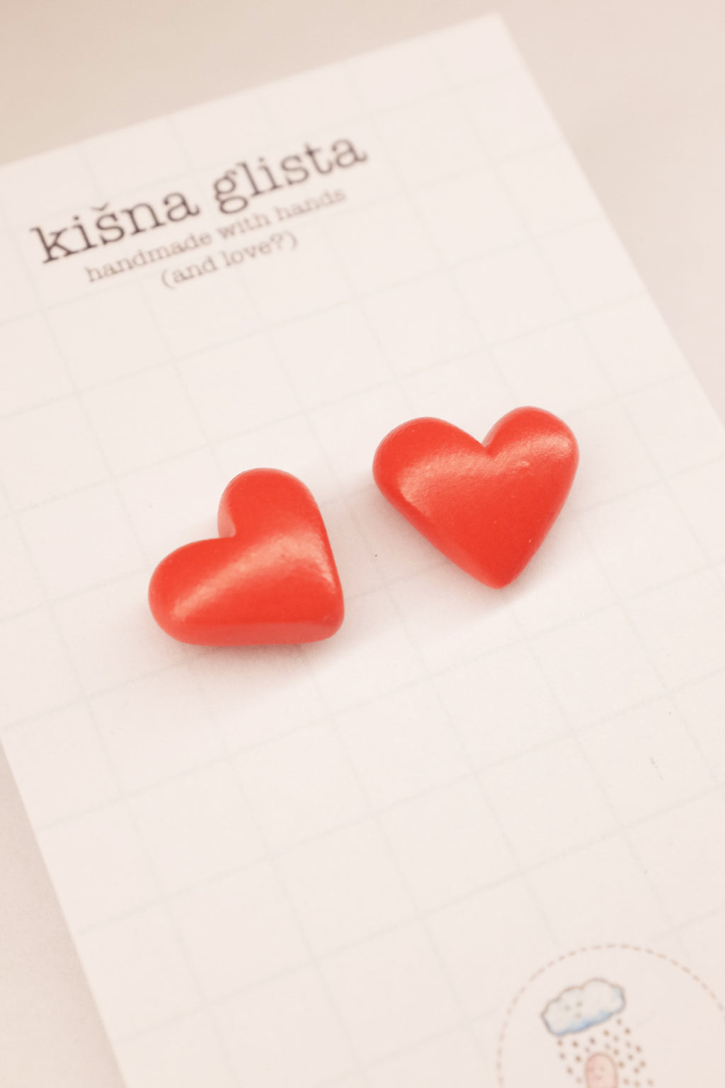 Srce, minđuše sa iglicom