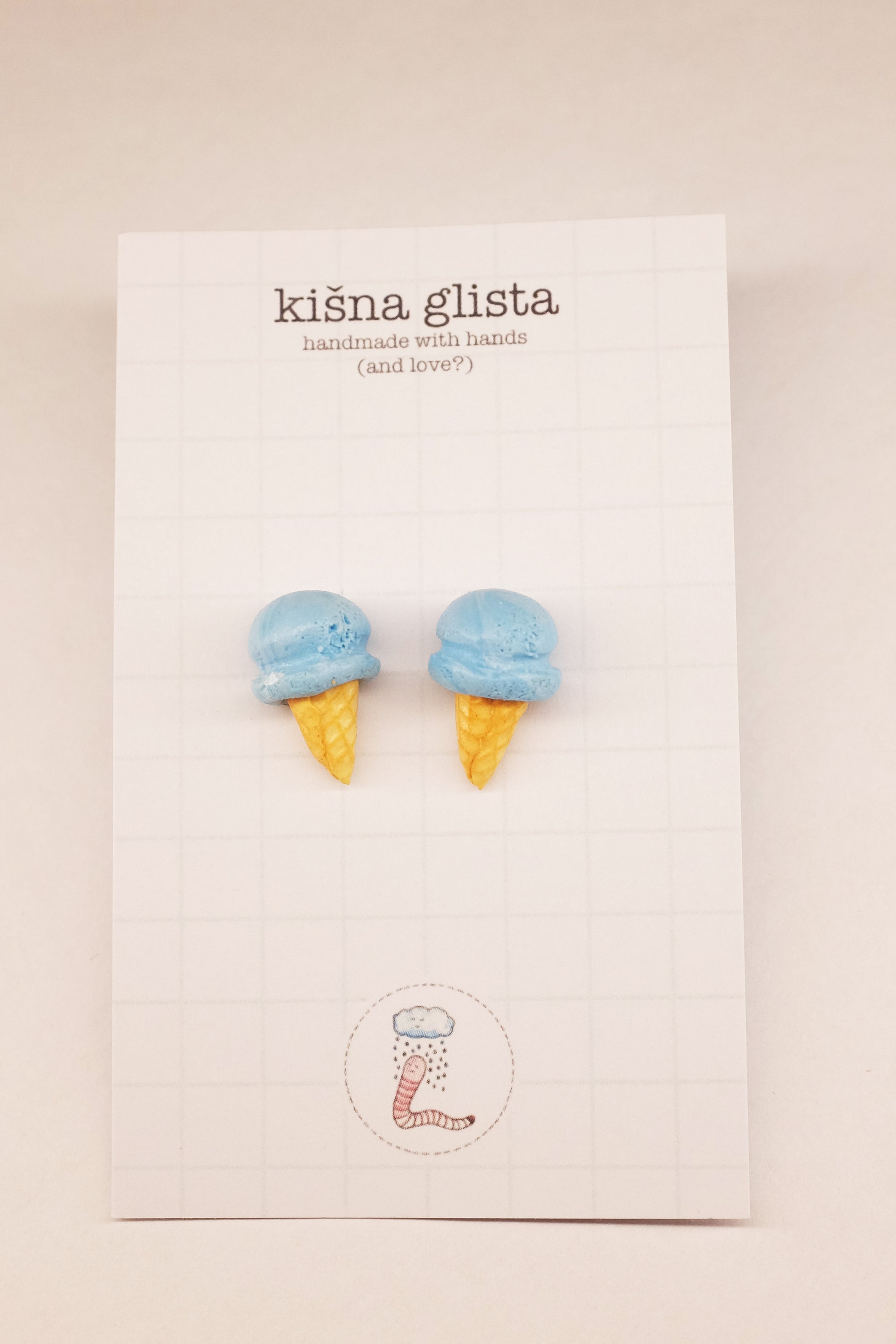 Sladoled, minđuše sa iglicom