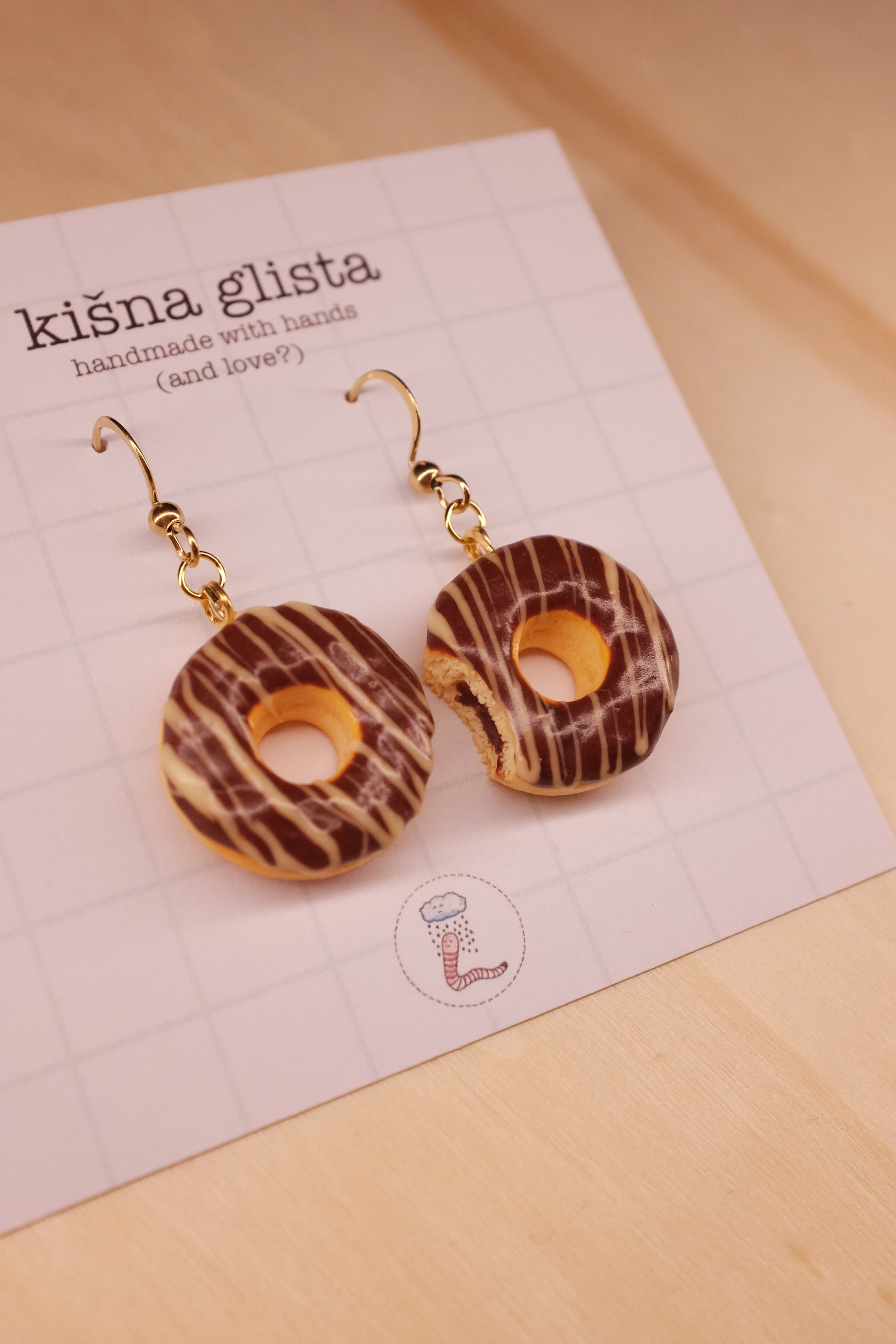 Donuts, dangling earrings