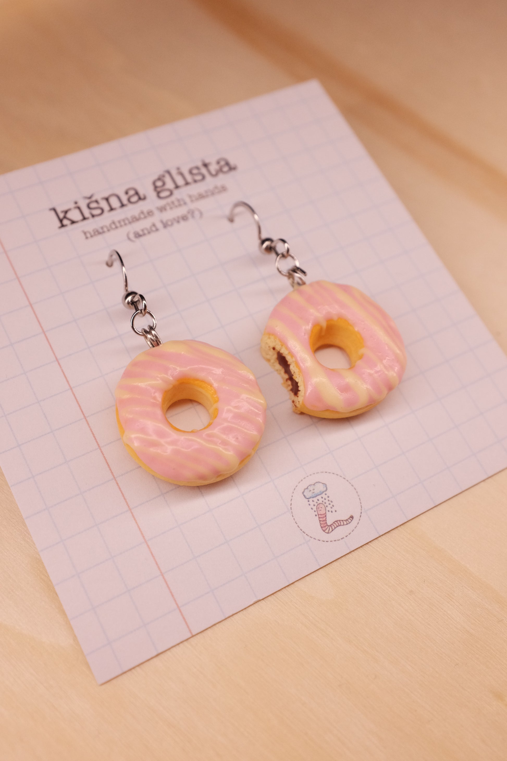 Donuts, dangling earrings