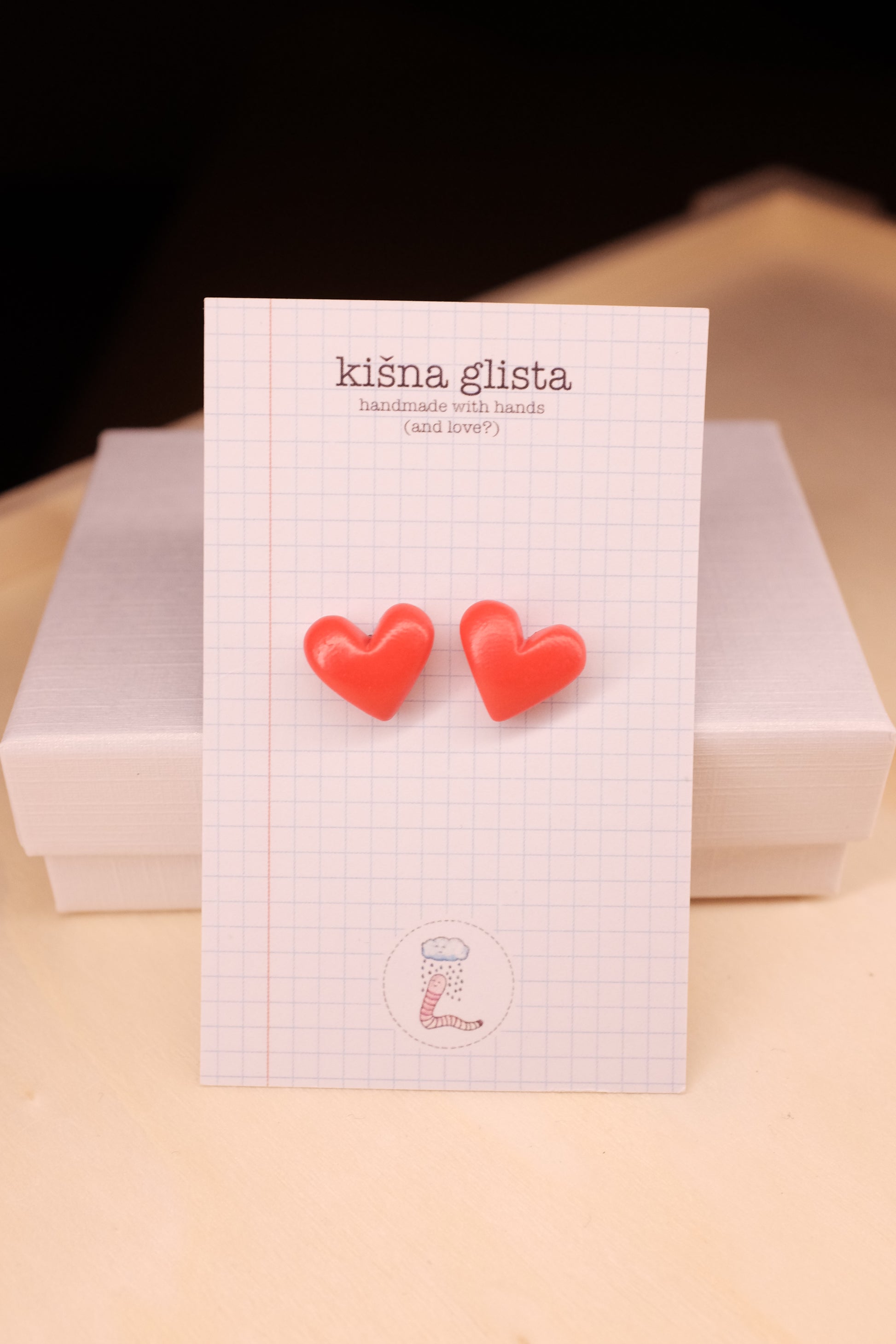 Srce, minđuše sa iglicom