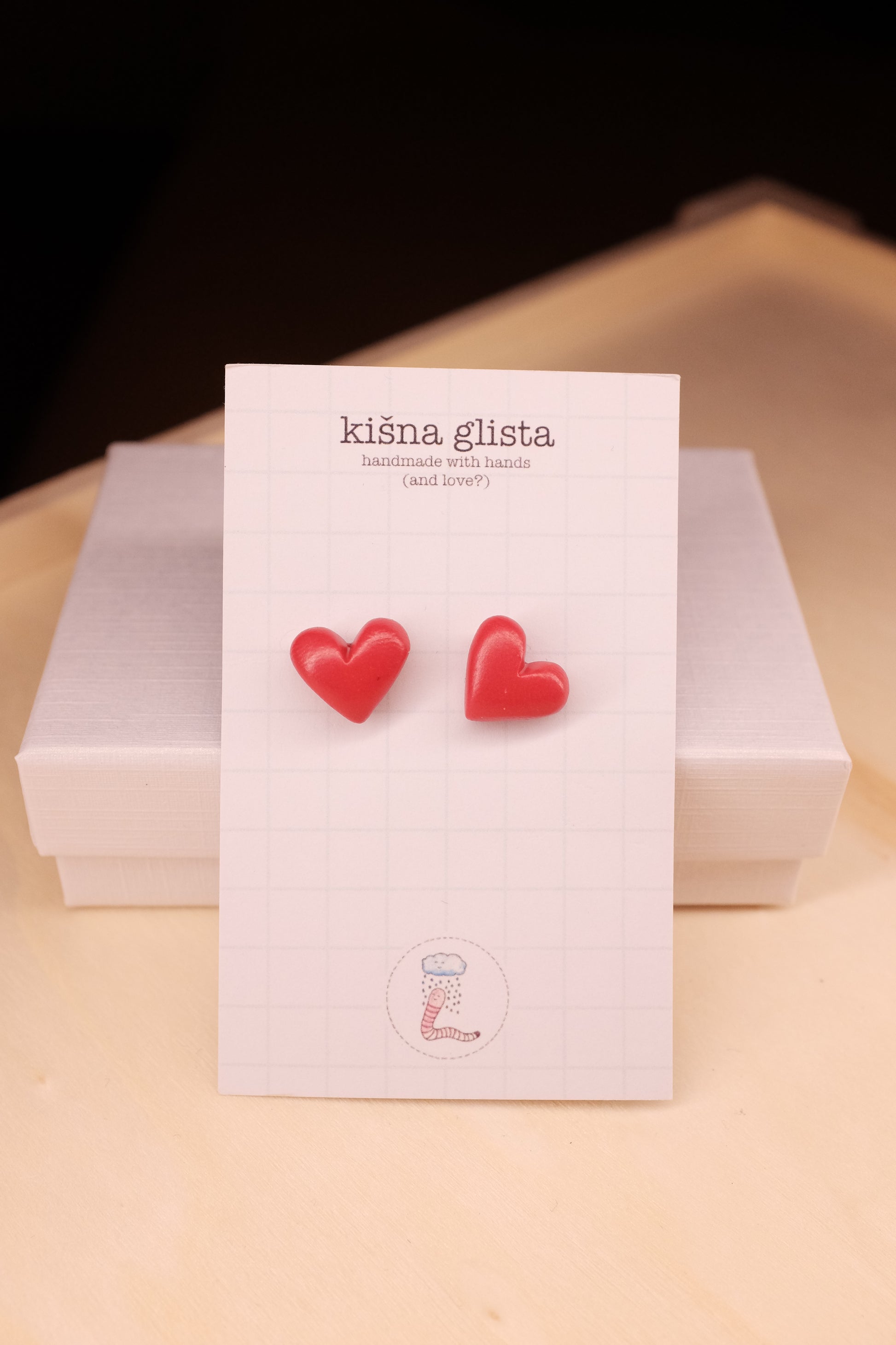 Srce, minđuše sa iglicom