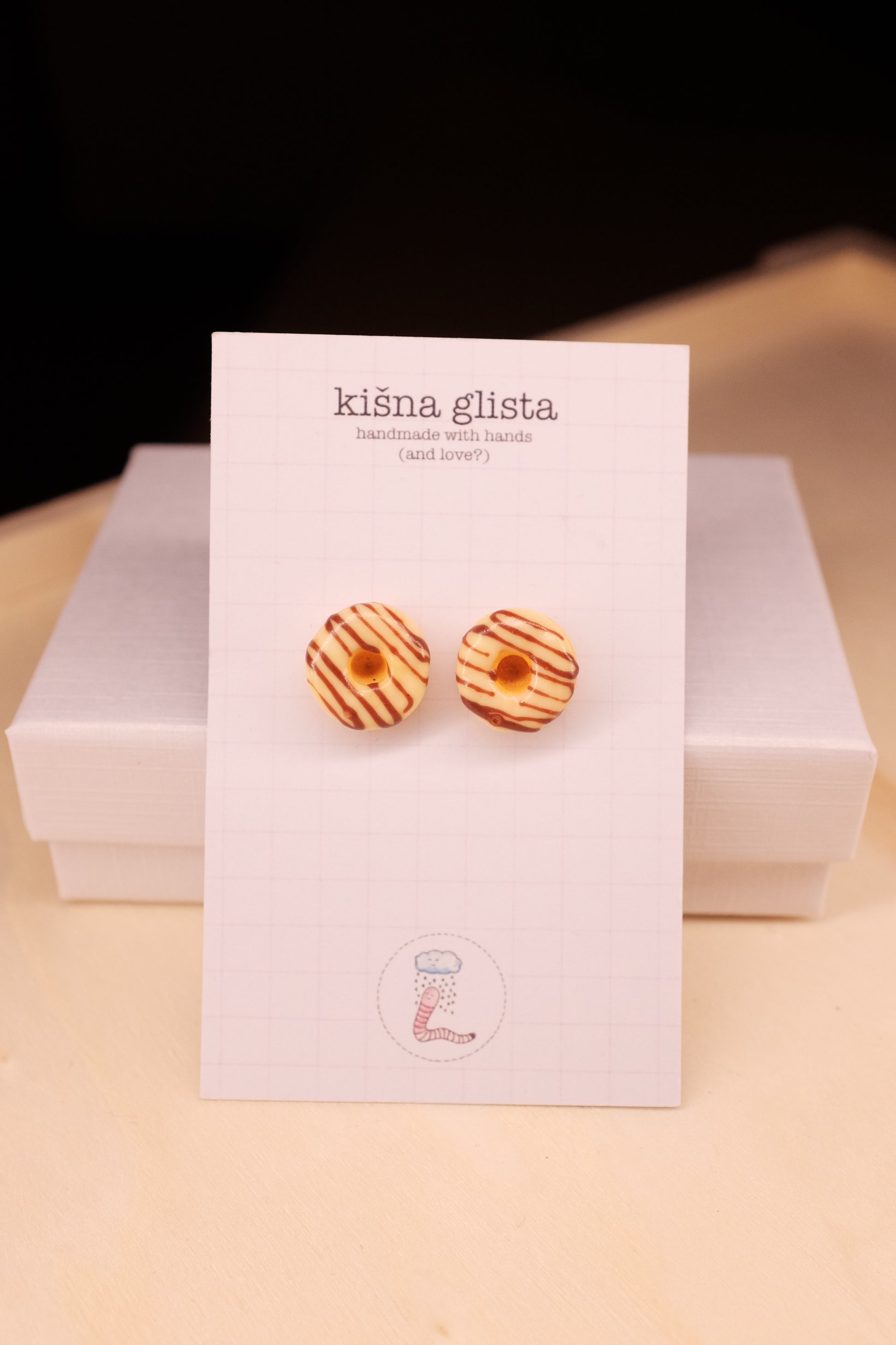 Donuts, stud earrings